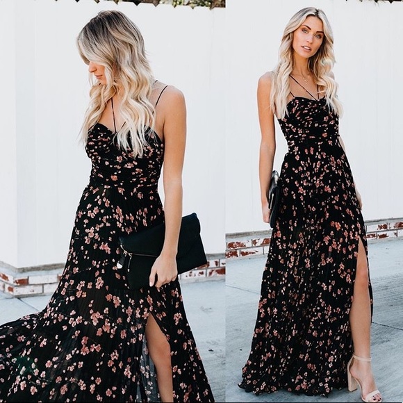 Vici Dresses & Skirts - So This Is Love Pleated Maxi Dress